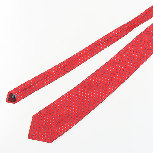 Austin Reed Men's Red Silk Geometric Tie