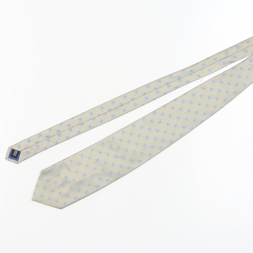 Daniel Hechter Silk Men's Tie Beige Geometric Pattern