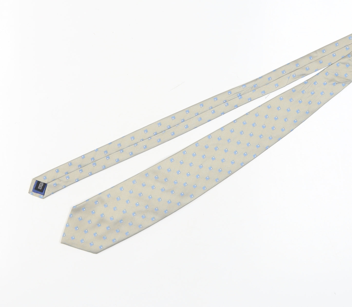 Daniel Hechter Silk Men's Tie Beige Geometric Pattern