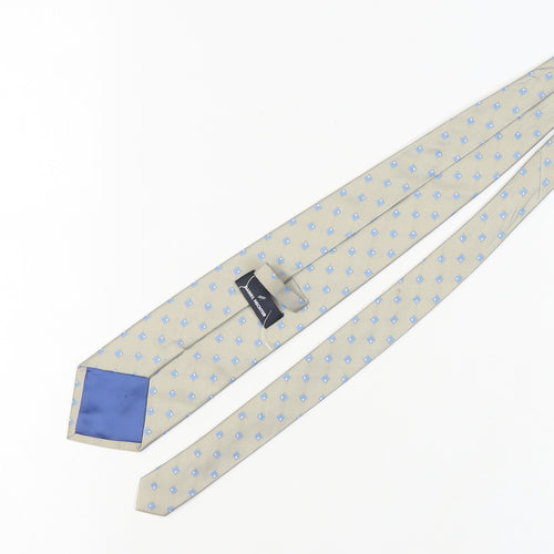 Daniel Hechter Silk Men's Tie Beige Geometric Pattern