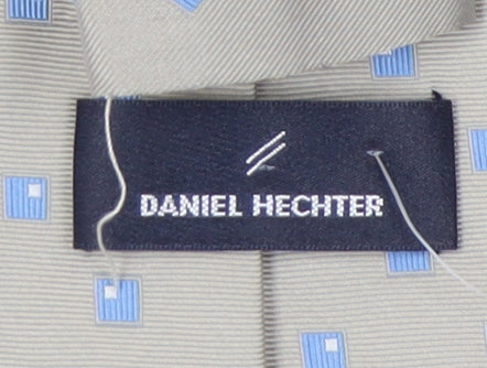 Daniel Hechter Silk Men's Tie Beige Geometric Pattern