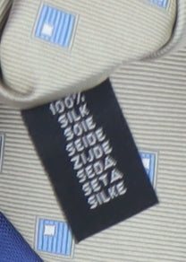 Daniel Hechter Silk Men's Tie Beige Geometric Pattern