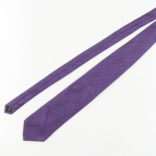 Daniel Hechter Men's Purple Striped Silk Tie