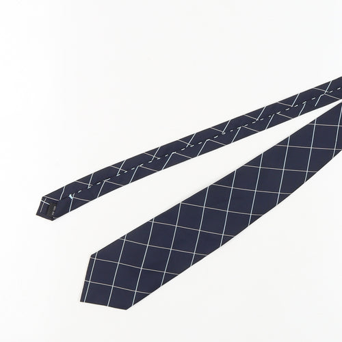 Pierre Cardin Blue Check Silk Men's Tie One Size