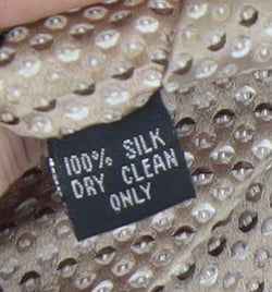Ben Sherman Men's Beige Silk Geometric Pattern Tie
