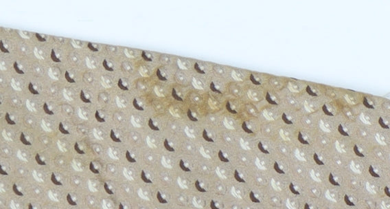 Ben Sherman Men's Beige Silk Geometric Pattern Tie