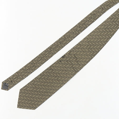 Baumler Men's Bronze Geometric Silk Tie One Size