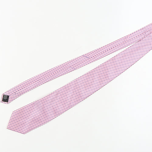 Thomas Nash Men's Pink Geometric Polyester Tie One Size