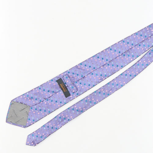 Ted Baker Men's Purple Polka Dot Silk Designer Tie