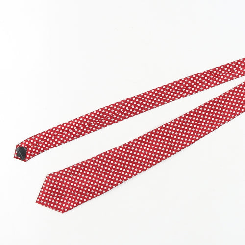 Jasper Conran Men's Red Polka Dot Silk Tie