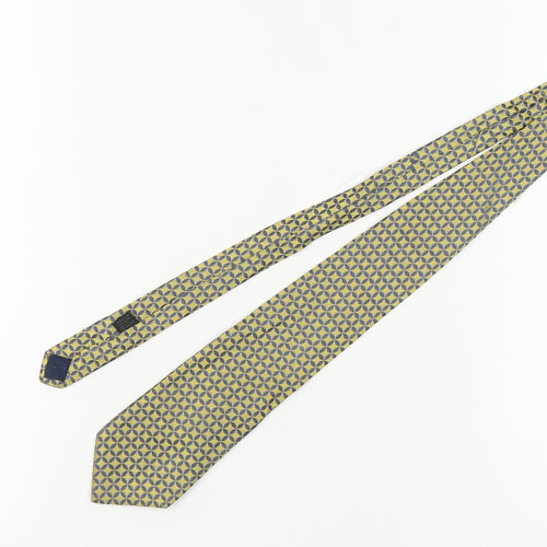 Austin Reed Men's Yellow Blue Geometric Silk Tie