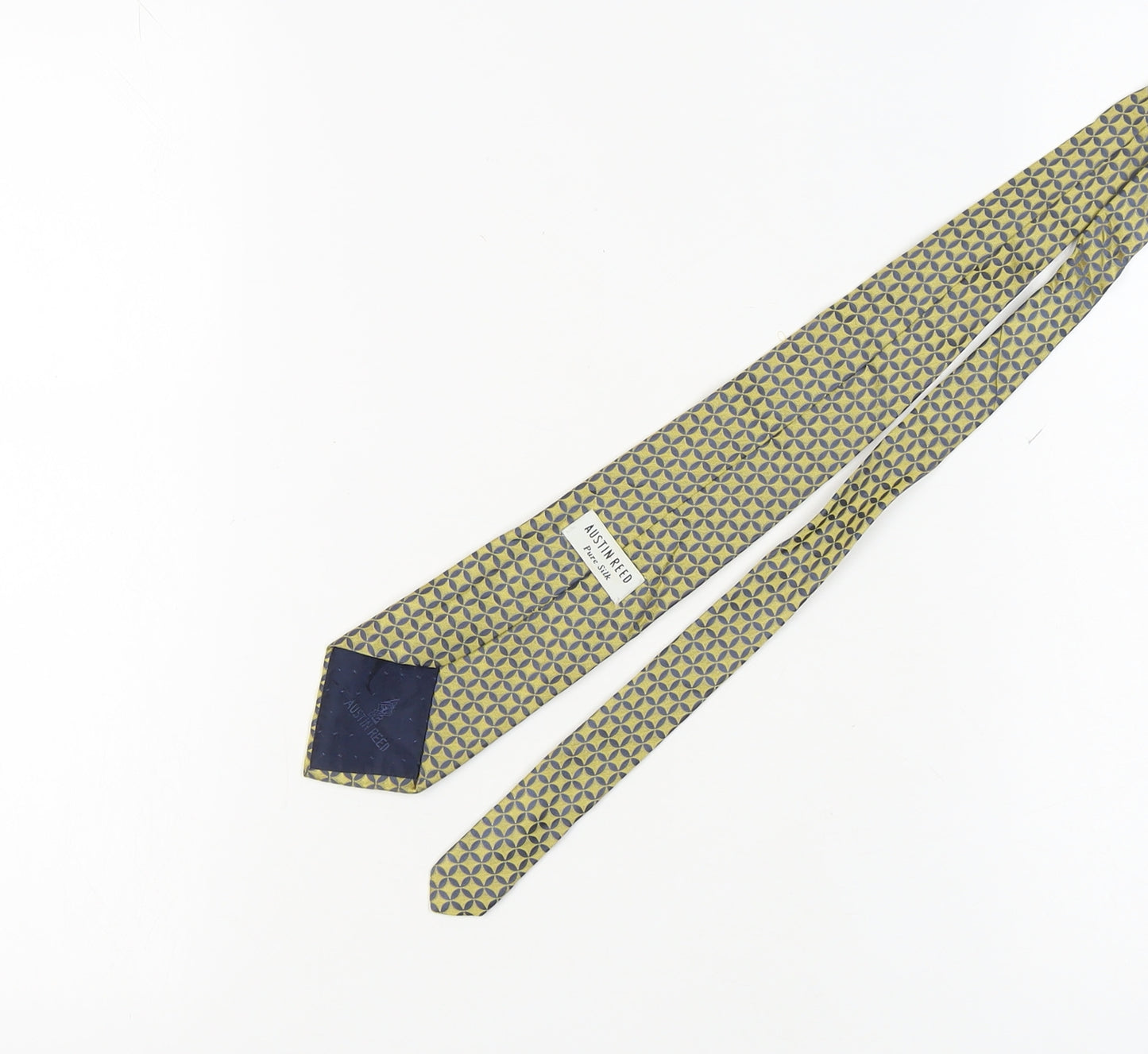 Austin Reed Men's Yellow Blue Geometric Silk Tie