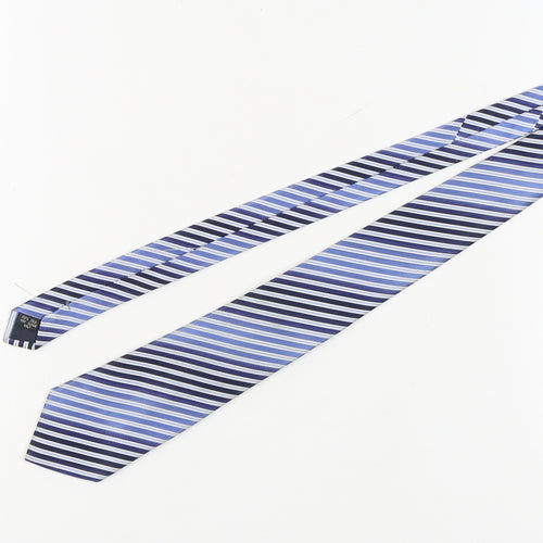 Dehavilland Men's Blue Striped Silk Tie