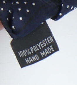 Men's Blue Polka Dot Handmade Tie with Sports Logo