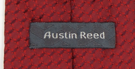 Austin Reed Men's Red Silk Geometric Tie