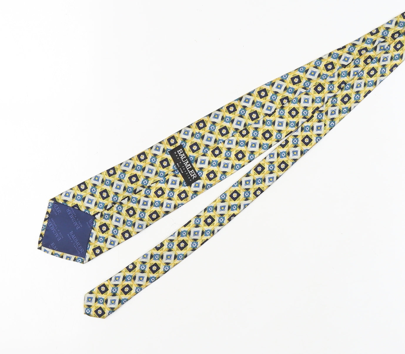 Baumler Men's Multicoloured Geometric Silk Tie