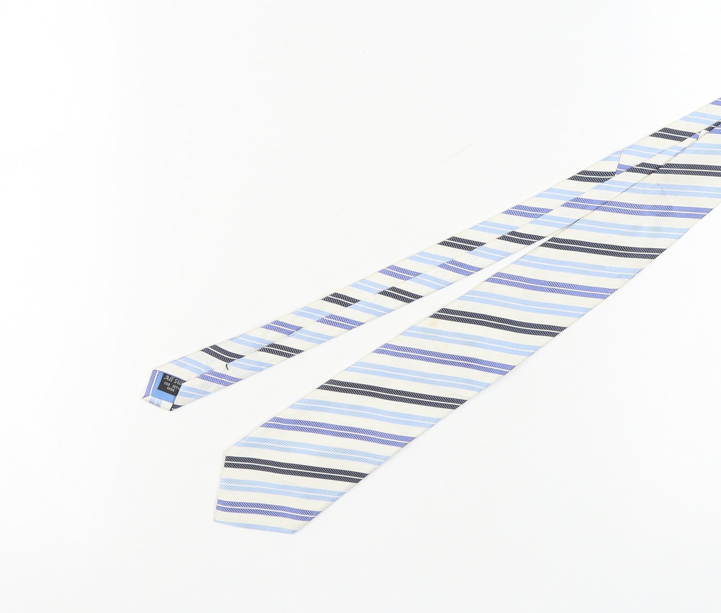 Dehavilland Men's Blue Striped Silk Tie