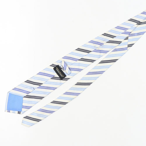 Dehavilland Men's Blue Striped Silk Tie