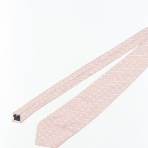 Pierre Cardin Pink Check Silk Men's Tie One Size