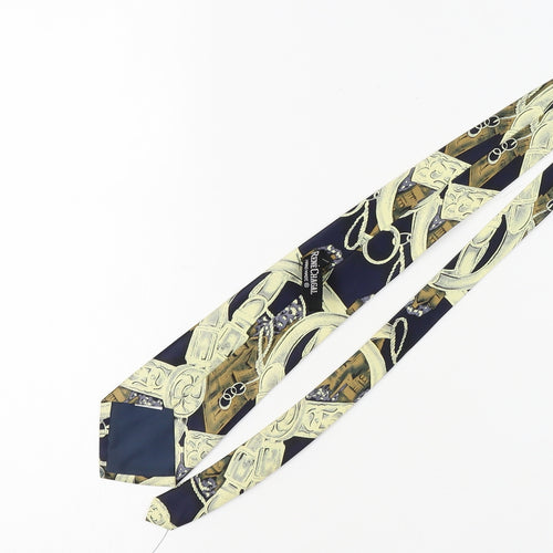 René Chagal Men's Multicoloured Silk Tie, Geometric Pattern