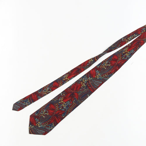 Cecil Gee Men's Red Silk Floral Tie