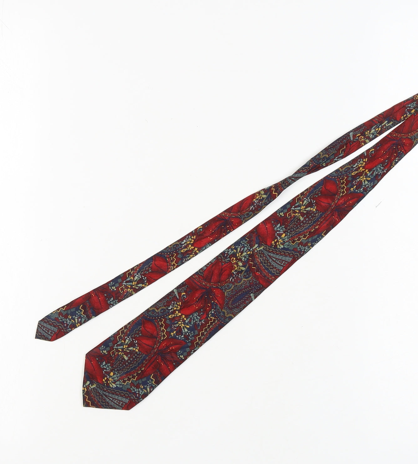 Cecil Gee Men's Red Silk Floral Tie