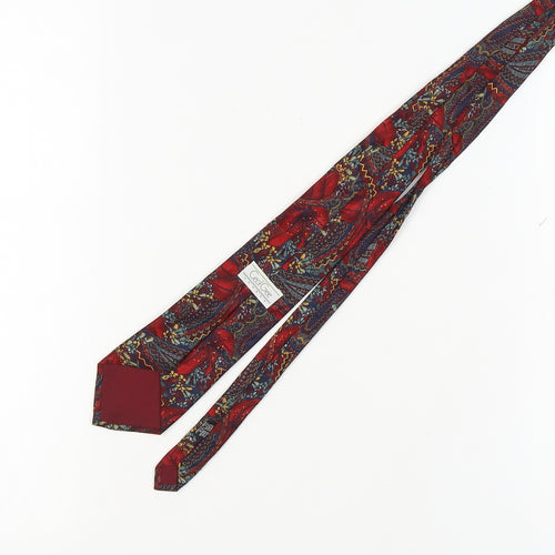 Cecil Gee Men's Red Silk Floral Tie
