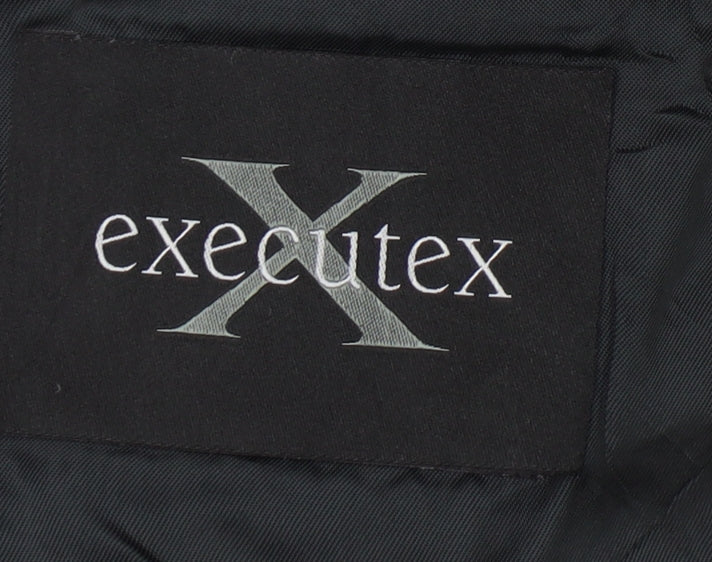 Executex Men's Black Blazer 46R Formal Jacket