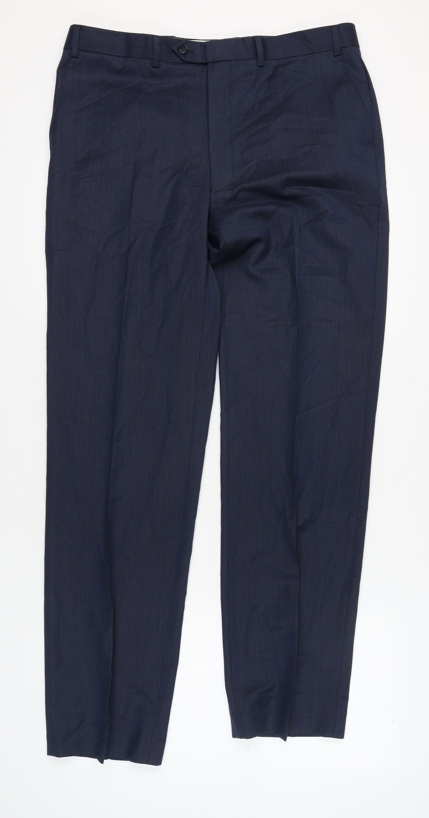 Marks and Spencer Men's Blue Dress Pants, Size 38