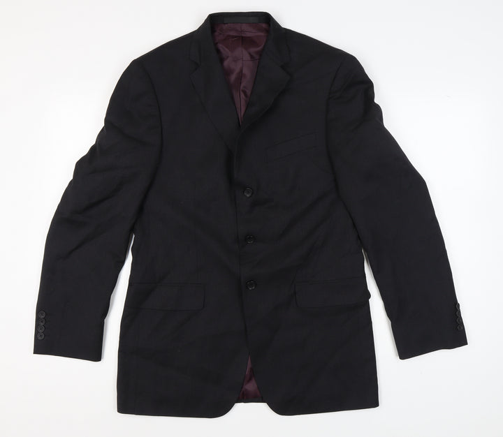Marks and Spencer Men's Black Wool Blazer 40