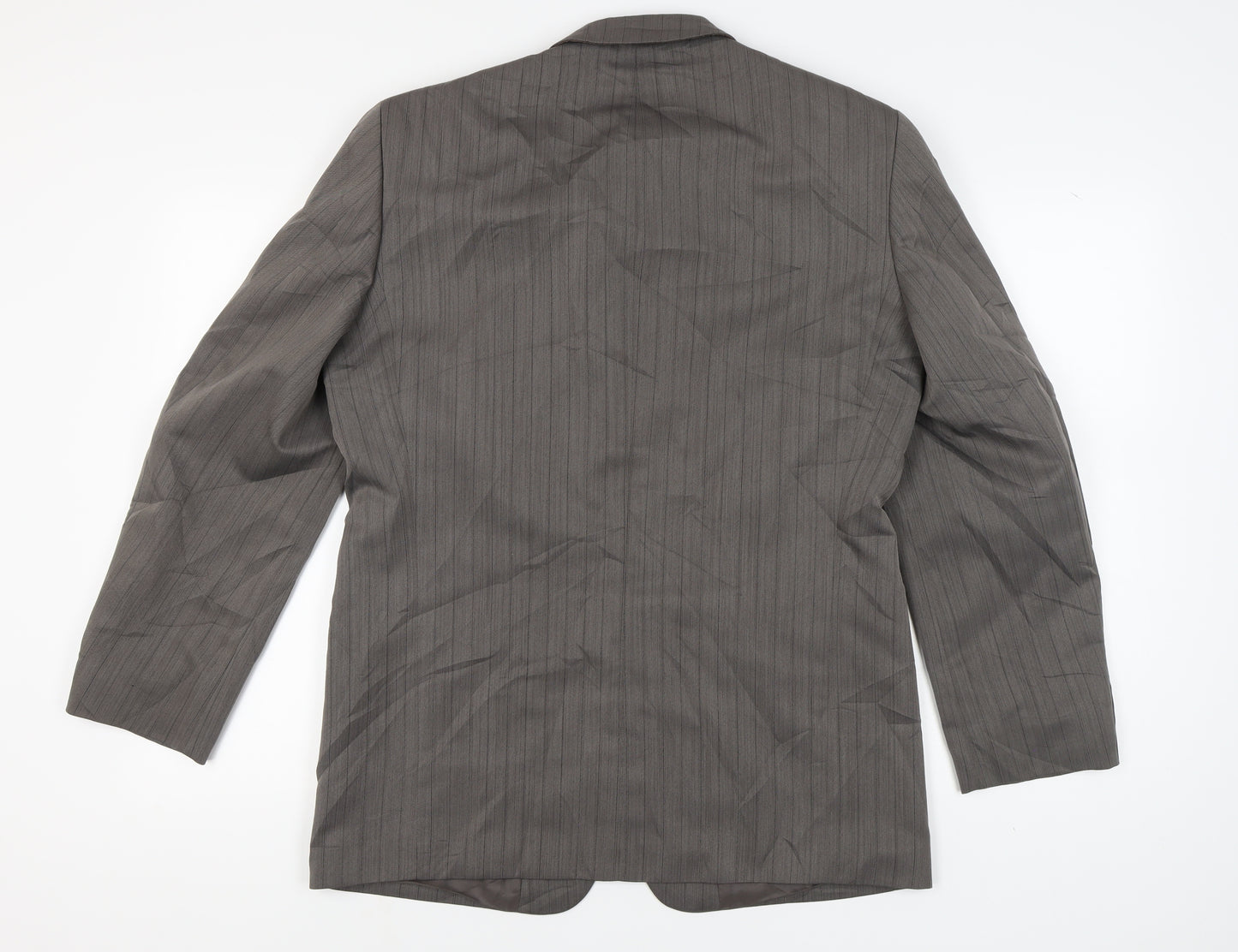Zantos Men's Brown Grey Striped Blazer, Size 40, Jacket Style