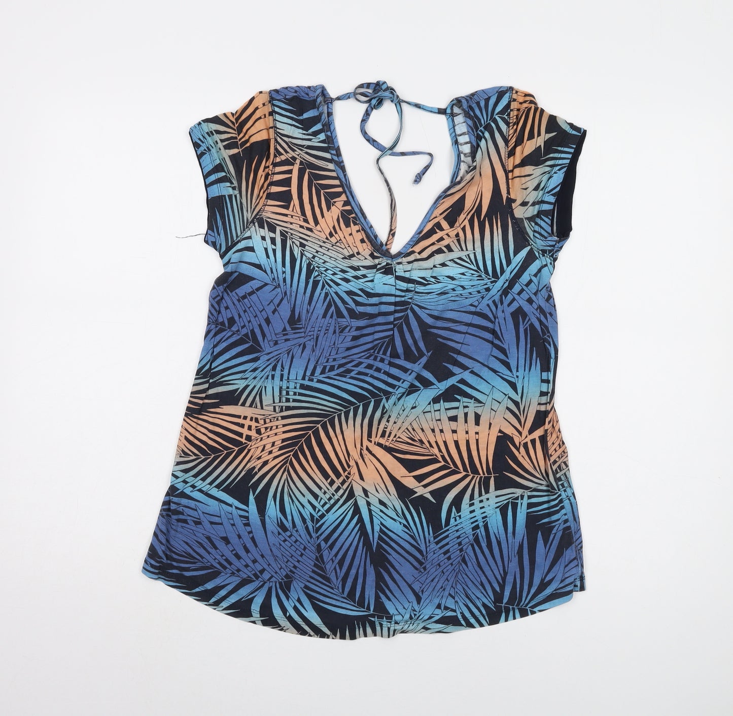Fat Face Women's Blue Tropical Tunic Blouse Size 10