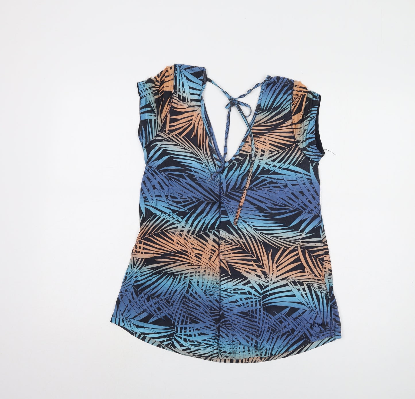 Fat Face Women's Blue Tropical Tunic Blouse Size 10