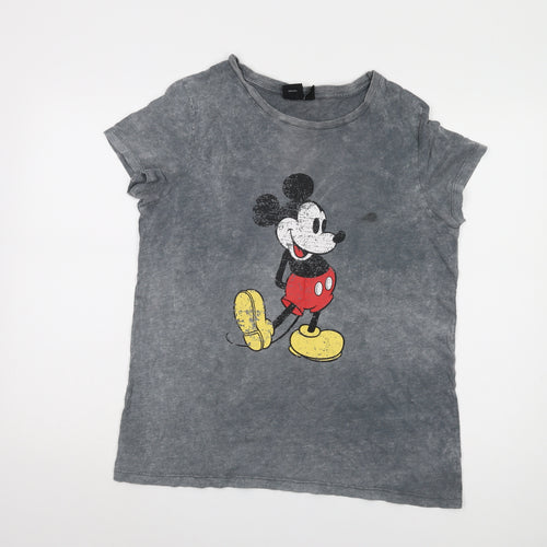 Disney Women's Grey Cartoon T-Shirt M