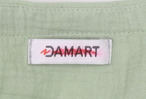 Damart Women’s Green Button-Up Ruffle Top Size 18