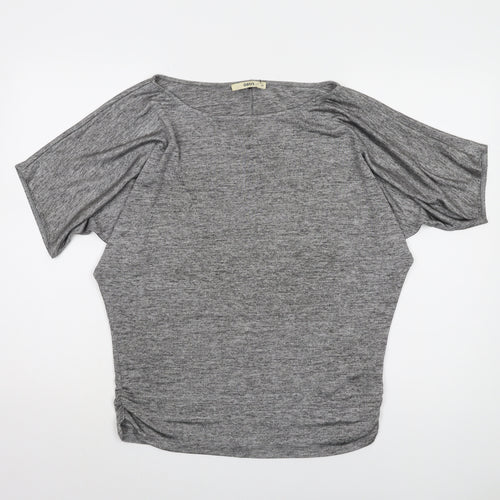Oasis Women Grey 3/4 Sleeve T-Shirt XS