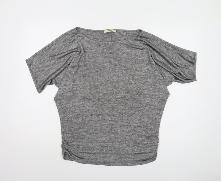 Oasis Women Grey 3/4 Sleeve T-Shirt XS