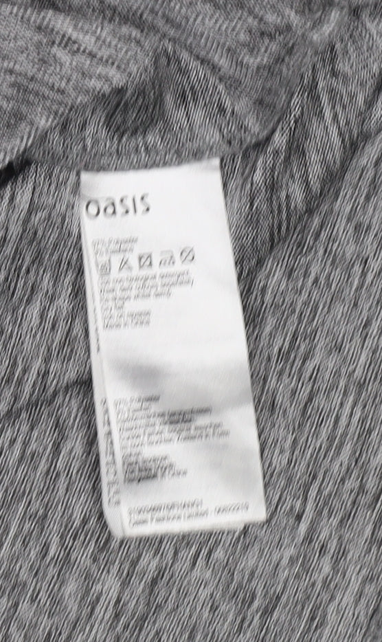 Oasis Women Grey 3/4 Sleeve T-Shirt XS