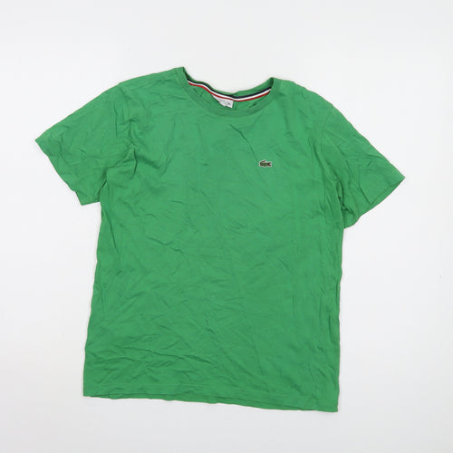 Lacoste Boys' Green T-Shirt - Regular Fit, Size 14
