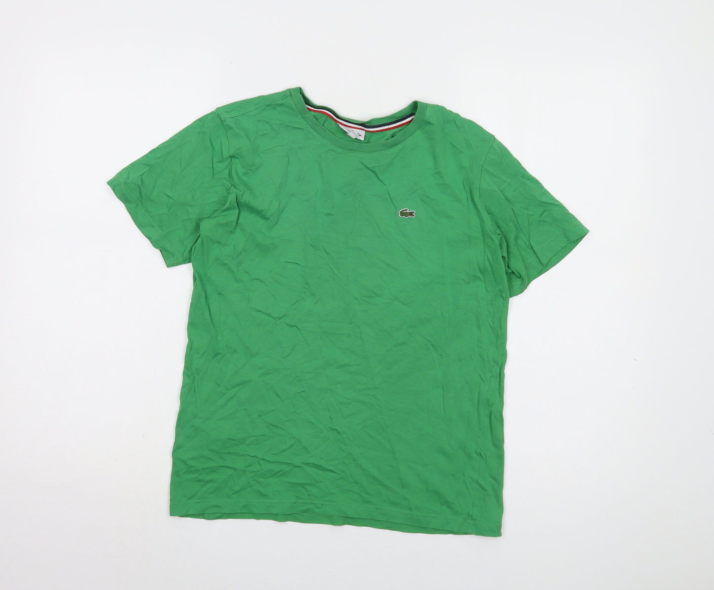 Lacoste Boys' Green T-Shirt - Regular Fit, Size 14