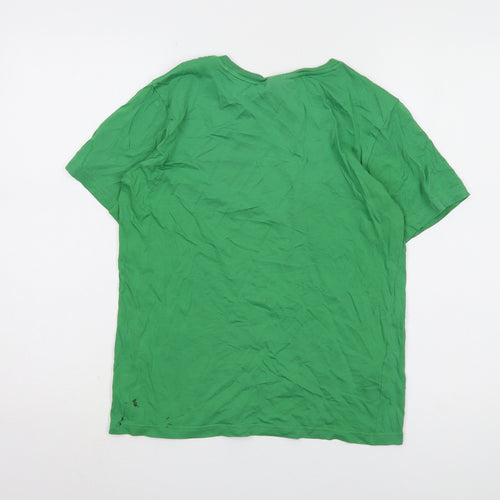 Lacoste Boys' Green T-Shirt - Regular Fit, Size 14
