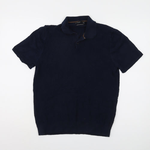 Marks and Spencer Men's Blue Polo Shirt M