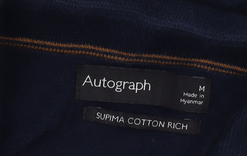 Marks and Spencer Men's Blue Polo Shirt M