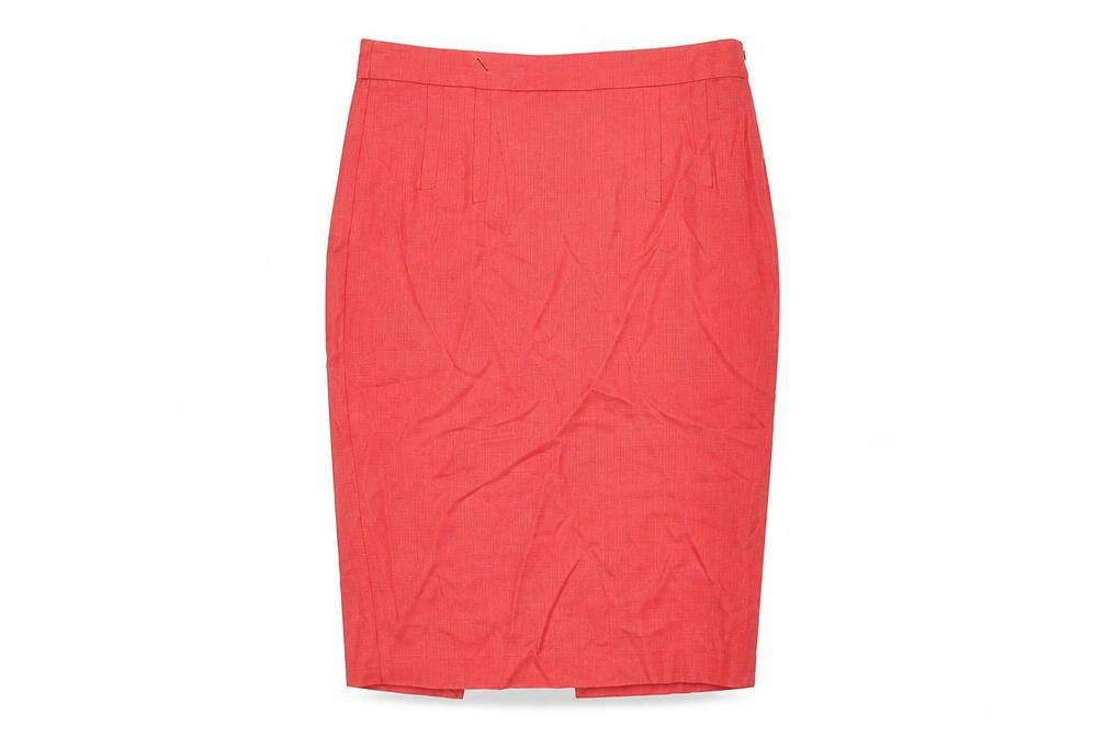 Front view of Zara Women's Red Pencil Skirt, size 10, Casual