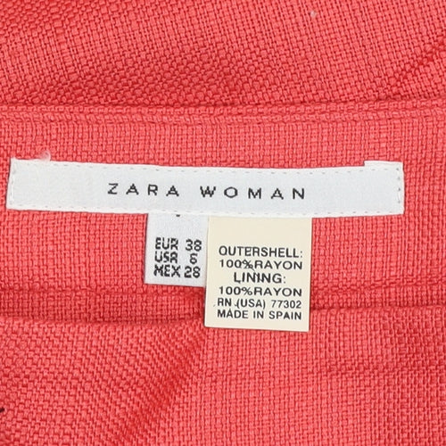 Zara Women's Red Pencil Skirt, Size 10, Casual