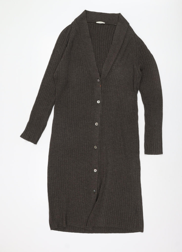 Planet Women's Brown Cardigan, Size L, V-Neck, Button, Knit