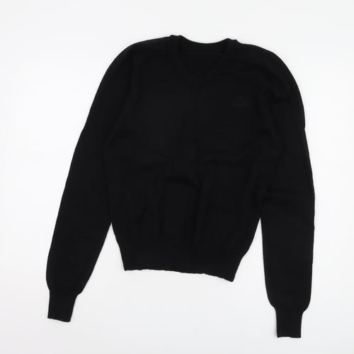 883 Police Women's Black Pullover Jumper, Size 2, V-Neck