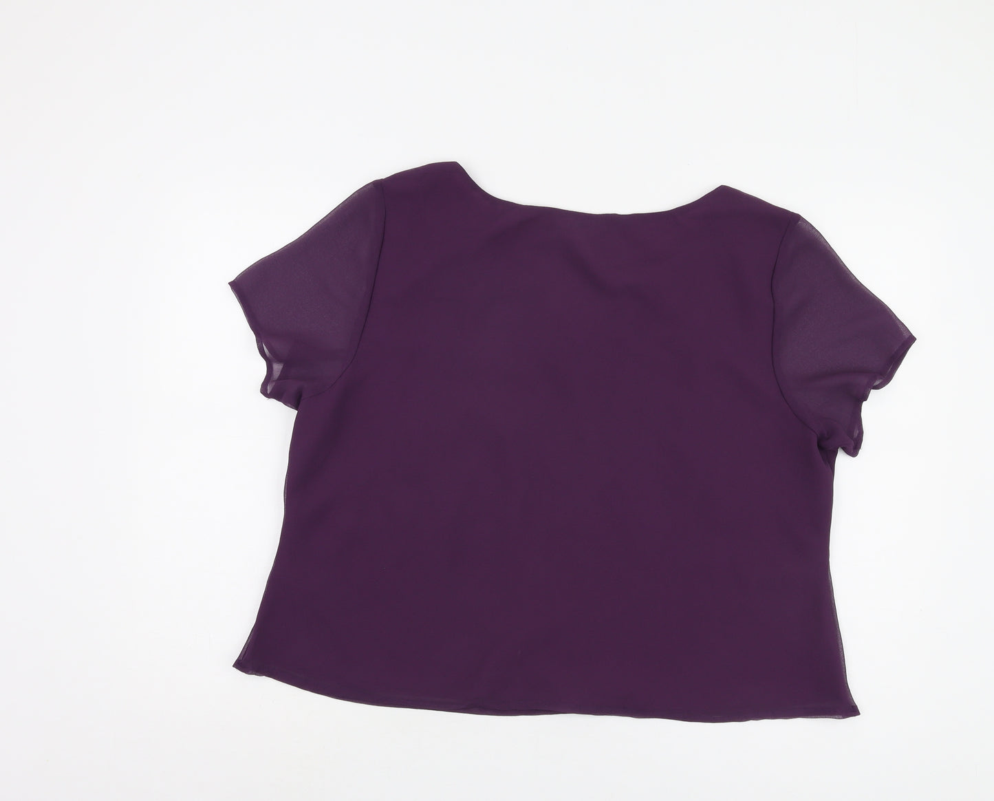 BerkertEx Women's Purple Beaded Embroidered Blouse