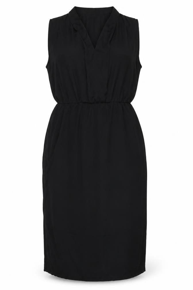 Front view of Saint Tropez Women's Black Sleeveless Dress L