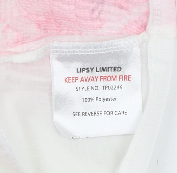 Lipsy Women's Pink Floral Top Size 10